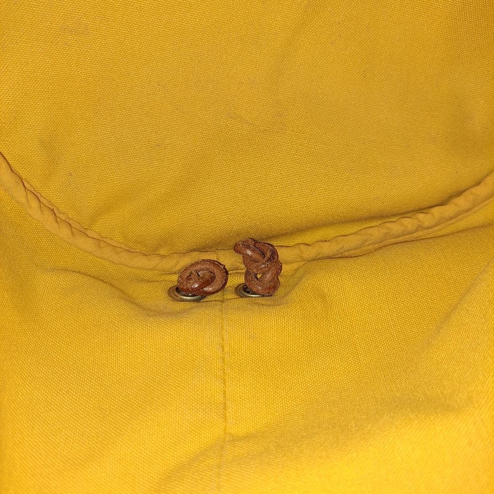 HERMÈS Polochon Yellow Canvas Backpack Bag LARGE PRISTINE CONDITION - Picture 16 of 17